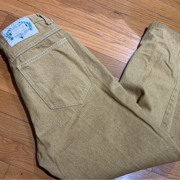 90’s Bonjour high waist tapered Leg Tan jeans Made in USA vintage 12 (runs small - Picture 2 of 10